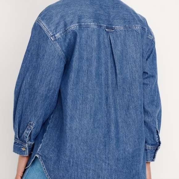 Pre-loved Old Navy Oversized Denim Shirt sz XL - Picture 3 of 7